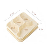 Four  food takeaway boxes (biodegradable)