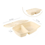 two food takeaway boxes (biodegradable)